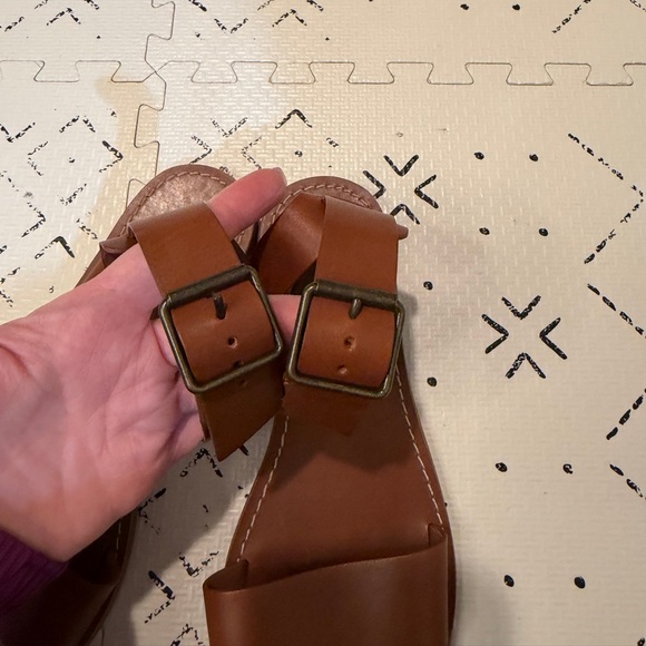 Madewell‎ The Boardwalk Leather Sandals Women's Size 7 Ankle Strap Like New - Picture 5 of 8